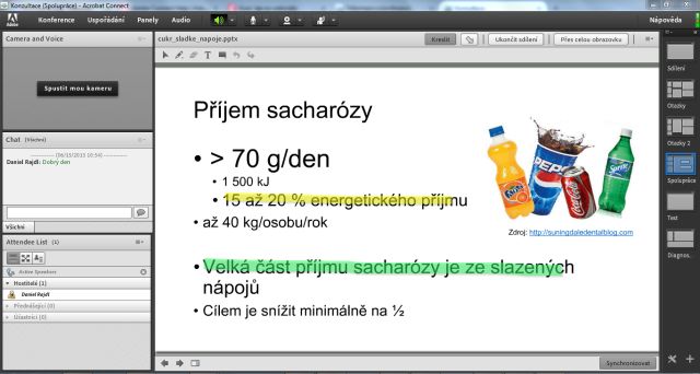 Prostředí webináře